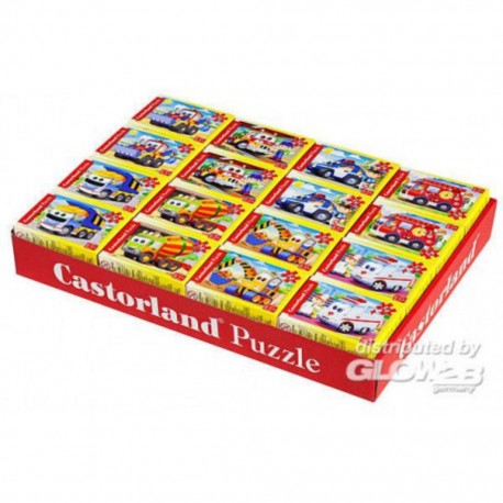 Castorland Puzzle Comic-Vehicles 8-speed, Puzzle 54mini, Di