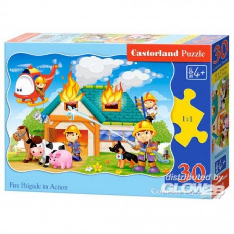 Castorland Puzzle Brigade de pompiers en action, puzzle 30 pièces