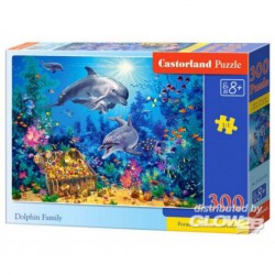 Castorland Puzzle Famille Dolphin, puzzle 300 pièces