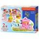 Castorland Puzzle Les parties Princess Ball, 2xPuzzle (9 + 15)