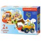 Castorland Puzzle Travaux de construction, pièces 2xPuzzle (9 + 15)