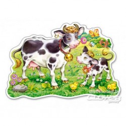 Castorland Puzzle Vaches sur une prairie, puzzle 12 pièces maxi