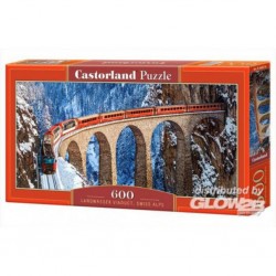 Castorland Puzzle Viaduc Landwasser, Alpes suisses, Puzzle 600 pièces