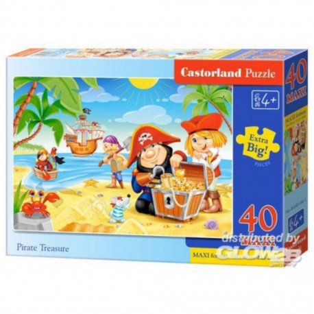 Castorland Puzzle Pirate Treasures, Puzzle 40 pièces maxi