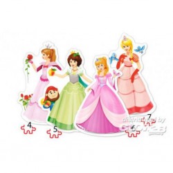 Castorland Puzzle Pretty Princesses, 4x Puzzle (4 + 5 + 6 + 7) Te