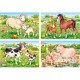 Castorland Puzzle Mammifères d'animaux a.Babies, 4xPuzzle (8 + 12 + 15 + 20