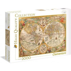 Clementoni Puzzle Carte du Monde ancienne 2000 pièces 32557