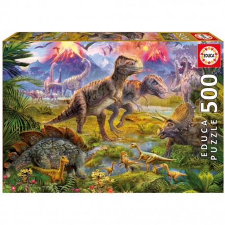 Educa Puzzle Rencontre entre dinosaures