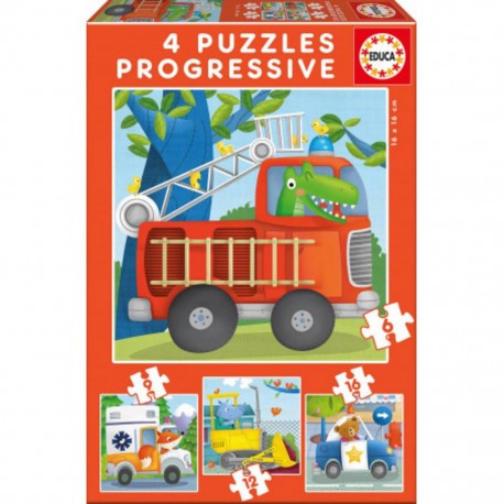 Educa Puzzle progressif animaux sauvages