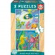 Educa Puzzle Puzzle bois animaux aquatiques