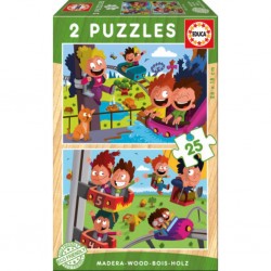 Educa Puzzle Puzzle bois parc d'attractions