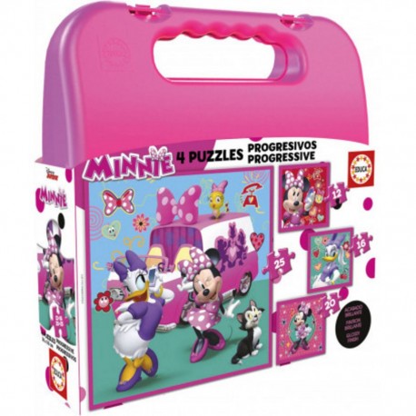 Educa Malette puzzles progressifs minnie & the happy helpers