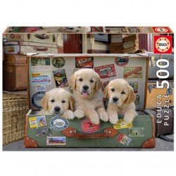 Educa Puzzle Des chiots dans les bagages