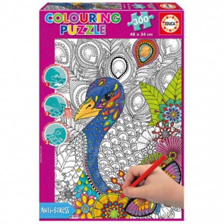 Educa Jungle safari 5 « colouring puzzles »