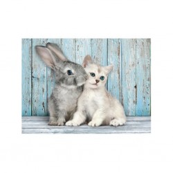 Clementoni Puzzle Chat et lapin