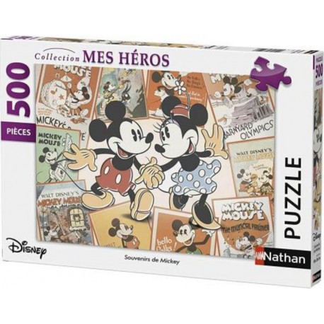 Nathan Puzzle Souvenirs de Mickey 500p