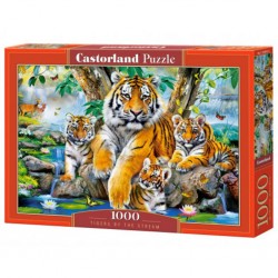 Castorland Puzzle Tigres au bord du ruisseau, Puzzle 1000 Teile