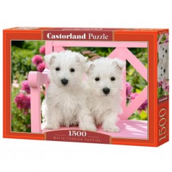 Castorland Puzzle Chiots Terrier Blanc, Puzzle 1500 Teiles