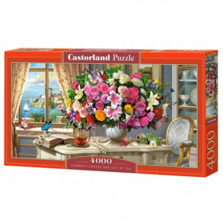 Castorland Puzzle Fleurs d'été et tasse de thé, Puzzle4000