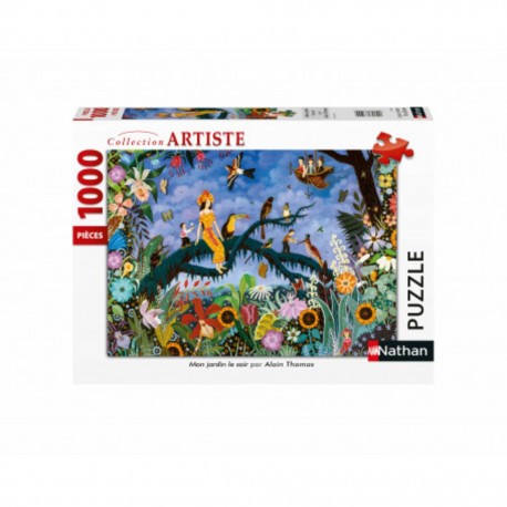 Nathan Puzzle Puzzle N 1000 p - Mon jardin le soir / Alain Thomas