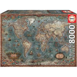 Educa Puzzle Mappemonde 8000p 18017