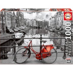 Educa Puzzle Amsterdam, hollande coloured black & white