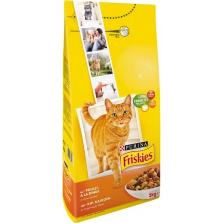 Friskies Croquettes Chats Adulte Poulet Dinde Olives 2Kg (lot de 3)