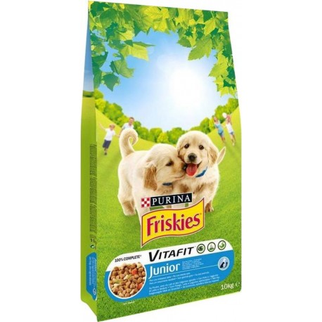 Friskies Croquettes Chiens Junior Poulet Légumes Format Maxi 10Kg (lot de 2)