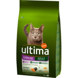 Ultima Croquettes Chat Stérilisé Adult Saumon 3Kg (lot de 2)