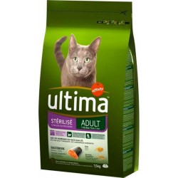 Ultima Croquettes Chat Stérilisé Adult Saumon 1,5Kg (lot de 3)