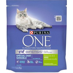 Purina One Croquettes Chat Sensible Dinde 1,5Kg (lot de 3)