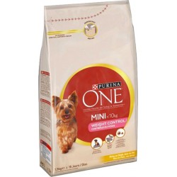 Purina One Croquettes Chien Contrôle de Poids Mini -10Kg Dinde 1,5Kg (lot de 3)