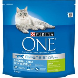 Purina One Croquettes Chat d’Intérieur Dinde 1,5Kg (lot de 3)