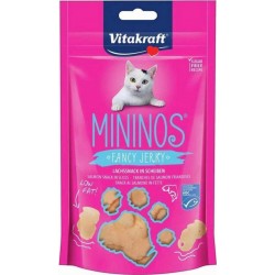 Vitakraft Mininos Fancy Jerky Tranches De Saumon Friandises Pour Chat 40g (lot de 6)