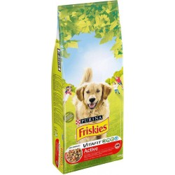 FRISKIES Croquettes Vitafit Active au bœuf pour chiens adultes 18Kg