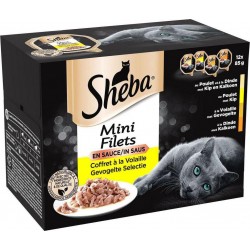 SHEBA Chat Mini Filets Volaille 12x85g