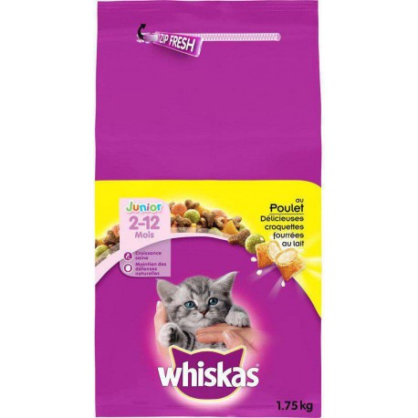 WHISKAS JUNIOR POULET1,75KG 5998749129029