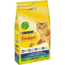 FRISKIES Croquettes a l'agneau et aux légumes - Pour chat adulte stérilisé - 4 Kg