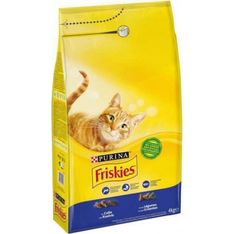 FRISKIES Croquettes Colin et Légumes Chat adulte 4Kg