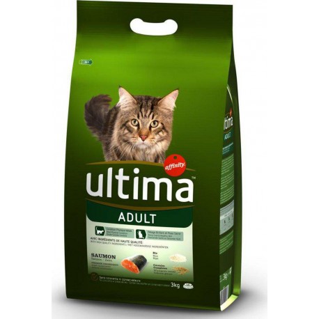 ULTIMA Croquettes chats - saumon et riz 3Kg