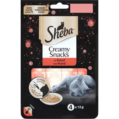 Sheba Creamy Snacks au Boeuf 4x12g