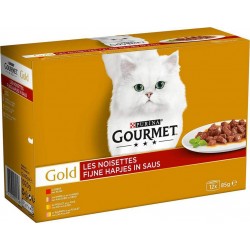 Gourmet Gold Les Noisettes 85g par 12 rations (lot de 8 soit 96 rations)