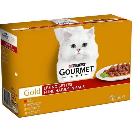 Gourmet Gold Les Noisettes 85g par 12 rations (lot de 9 soit 108 rations)