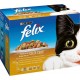 Felix Émincés en Gelée Repas Chat Adulte 4 Mix Volailles & Légumes - 12 Sachets de 100g (lot de 2)