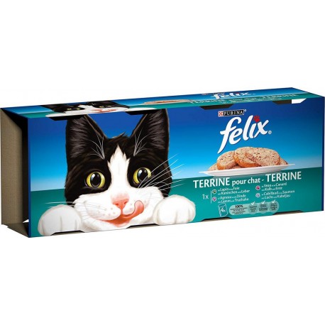 Felix Terrine pour Chat Adulte 4x400g (lot de 6)