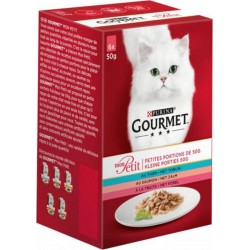 Gourmet Mon Petit Pâtée pour Chat au Poissons 50g par 6 rations (lot de 2 soit 12 rations)