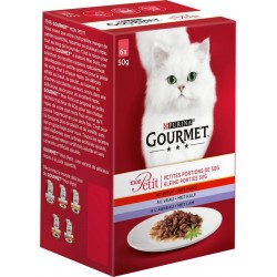 Gourmet Mon Petit Repas pour Chat à la Viande 50g par 6 rations (lot de 2 soit 12 rations)