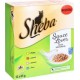 Sheba Sauce Lover Sauce Savoureuse au Poulet Canard Saumon Thon 85g par 12 rations (lot de 2 soit 24 rations)