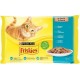 Friskies Aliment pour Chat en Sauce 4 Poissons 85g par 4 rations (lot de 3)