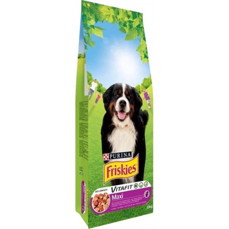 Friskies Croquettes Maxi Chiens Adultes Viandes Méga Format 18Kg (lot de 2)